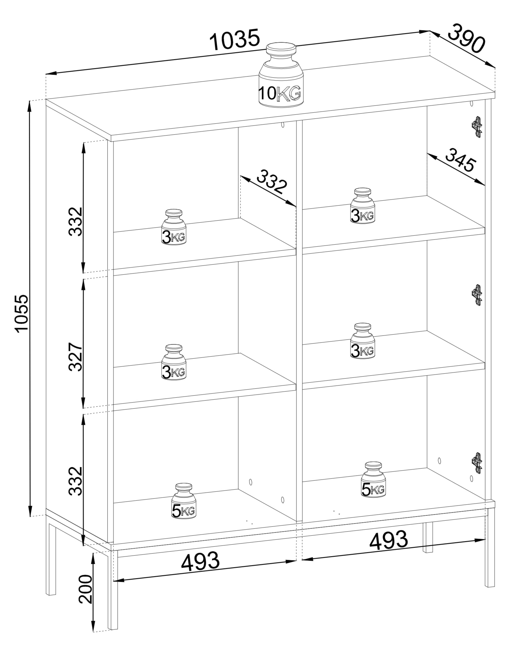 SENTO WT-104 vitrineskab