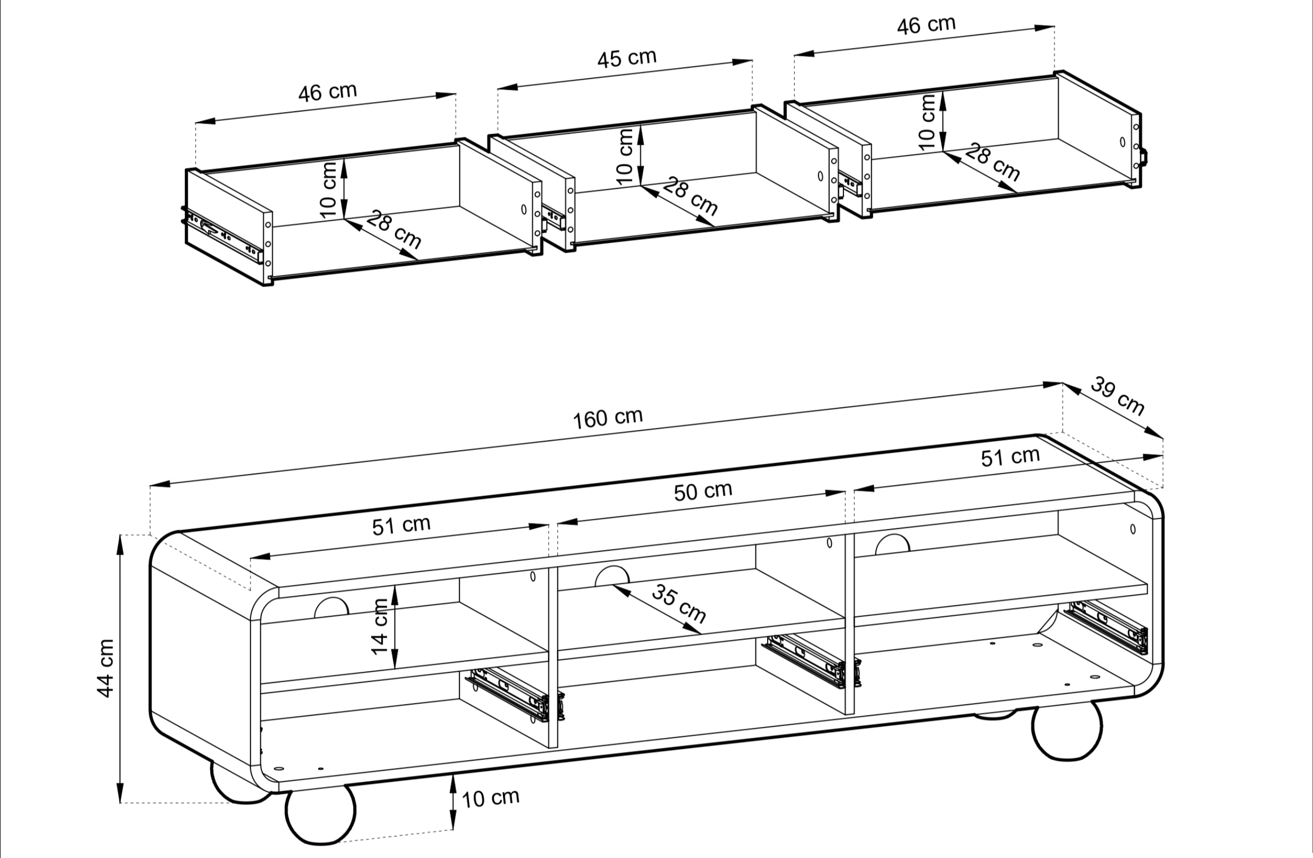 ALBION 160 Tv-bord