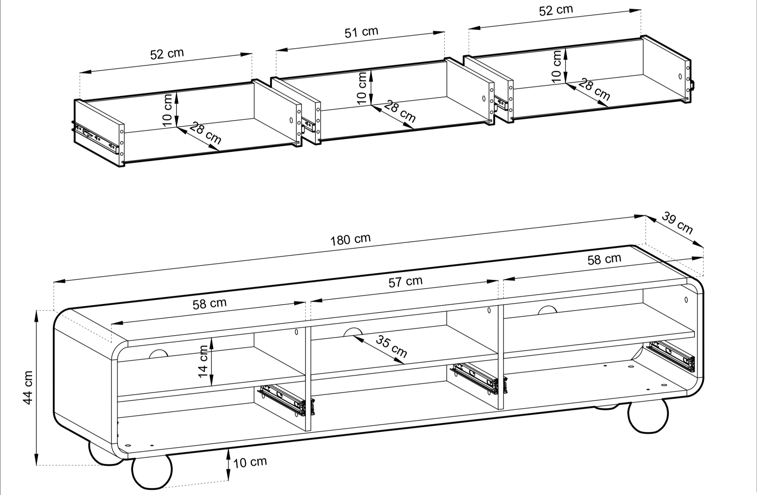 ALBION 180 Tv-bord