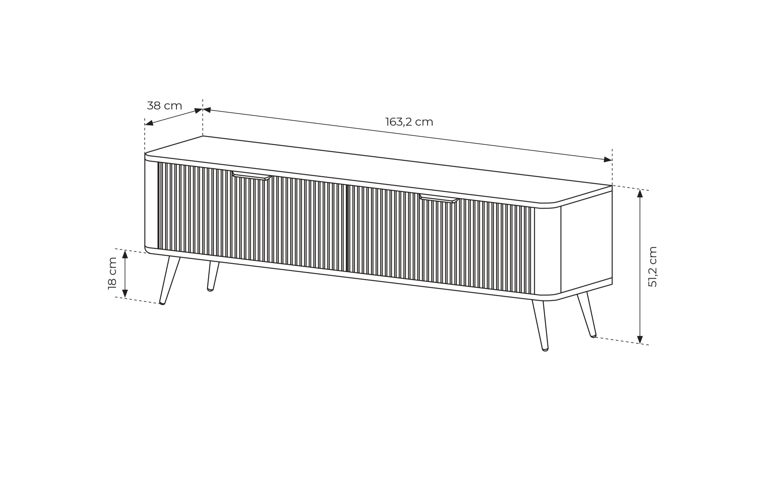 LANTE 163 Tv-bord