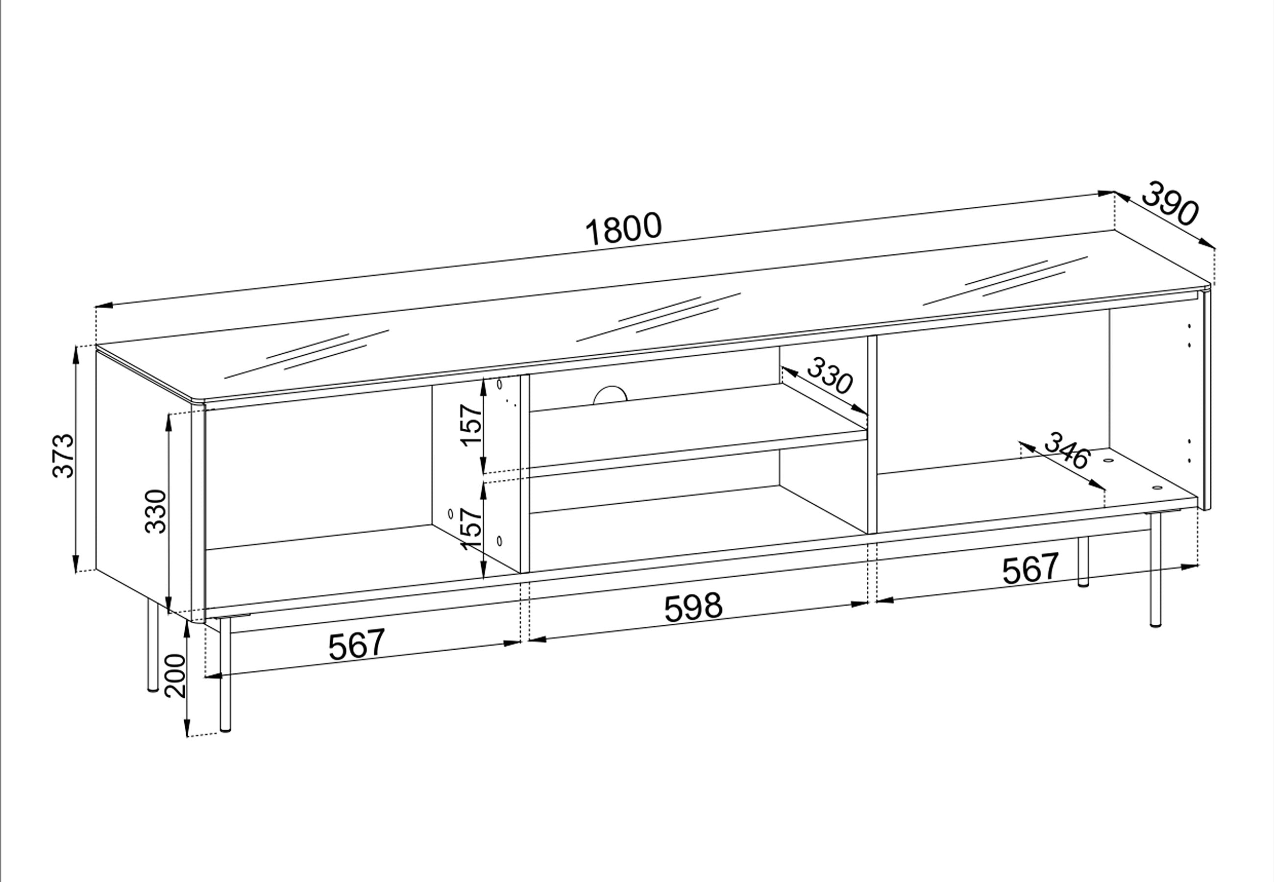 ORTA 180 Tv-bord