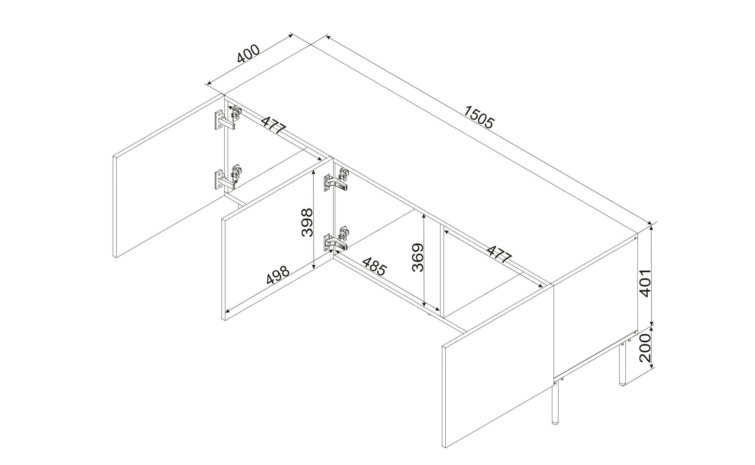 SIENA 150 TV-bord