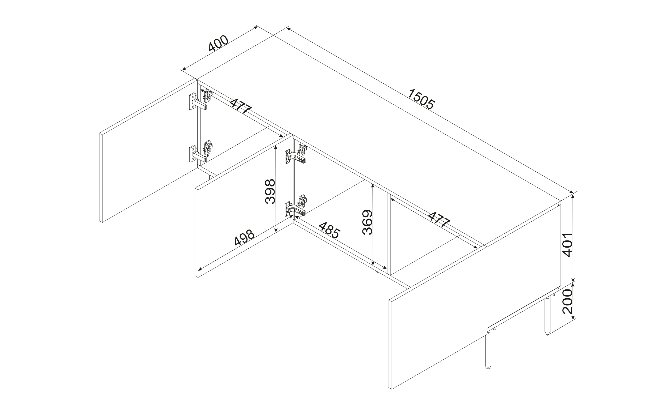 ISLA 150 TV-bord