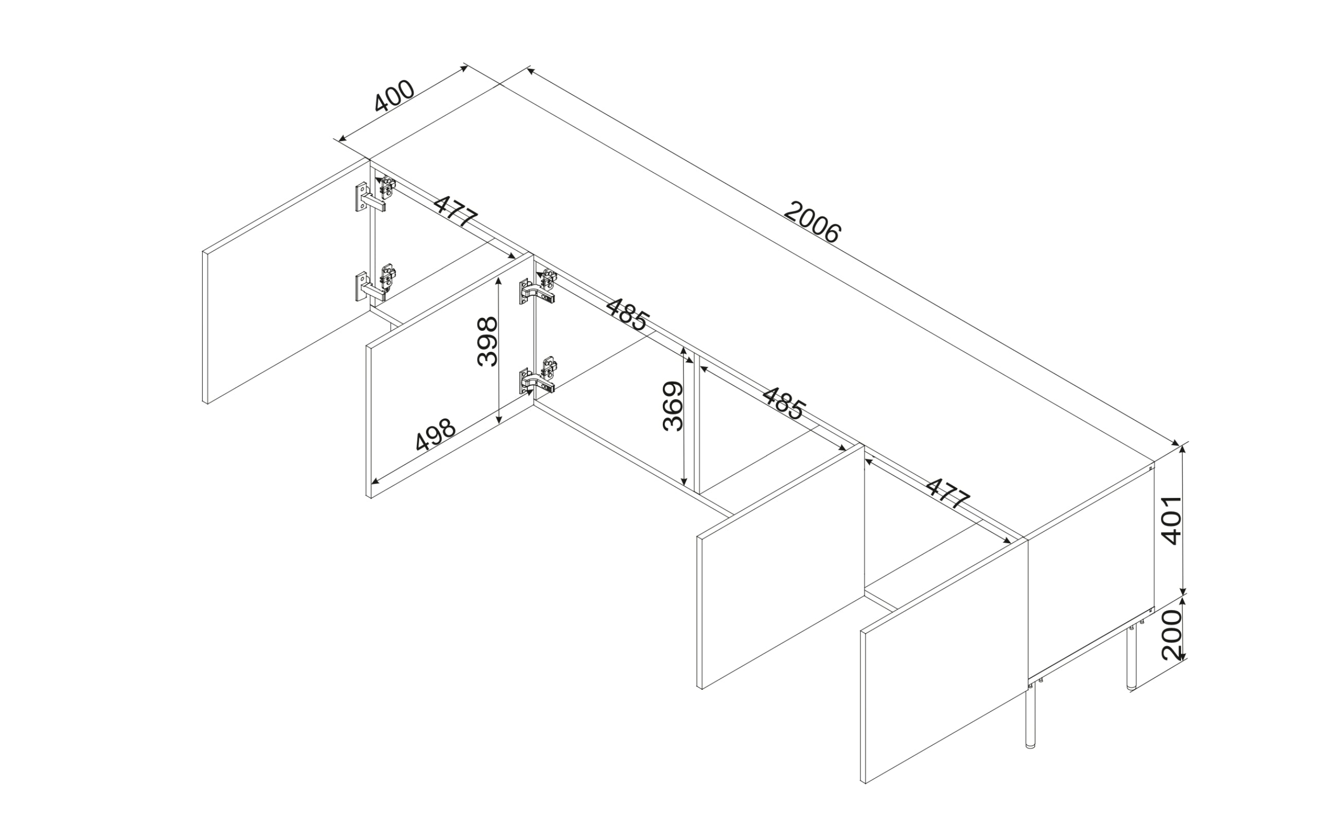SIENA 200 TV-bord
