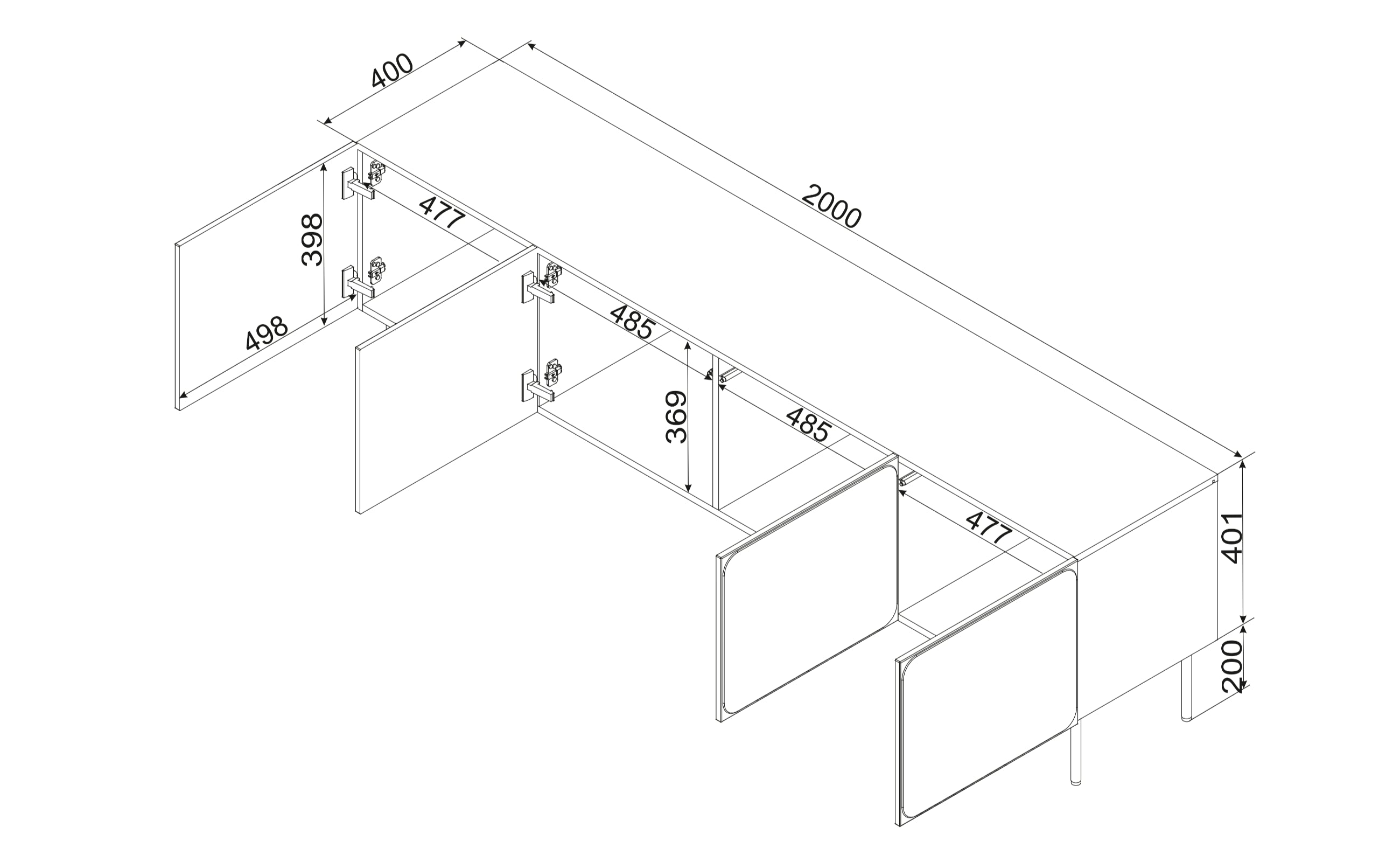 RAFAEL 4D Tv-bord