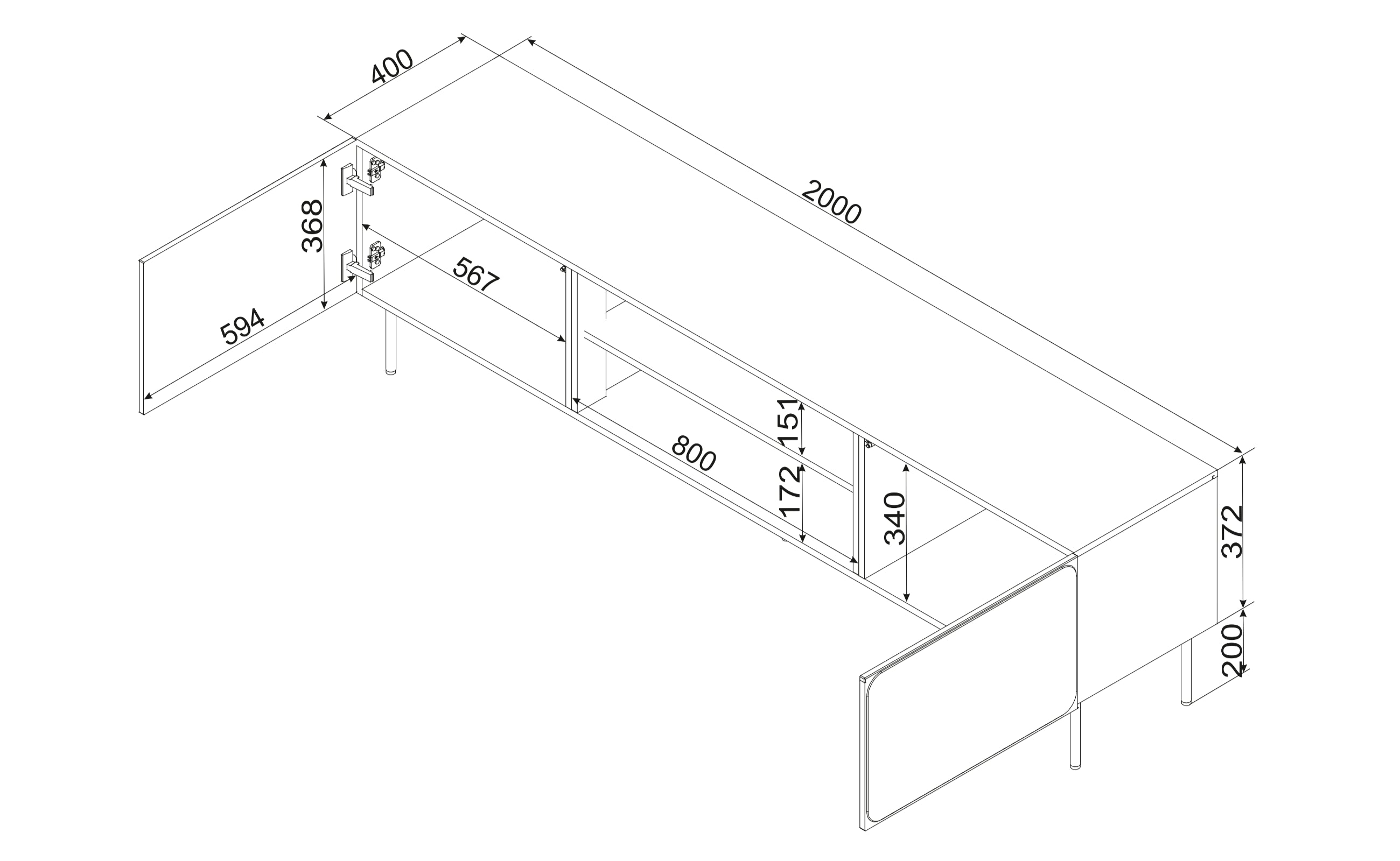 RAFAEL 200 Tv-bord