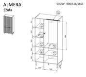 ALMERA skab