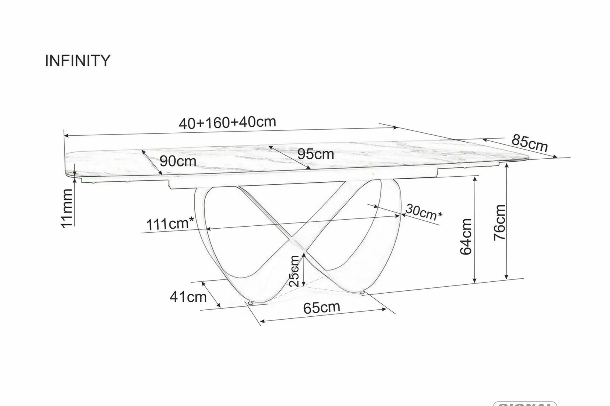 INFINITY CERAMIC spisebord