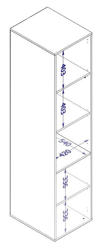 PAFOS højskab 45